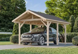 Carport en bois brut lamellé-collé 5 x 3,6 m Robert Palmako