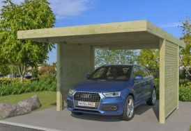 Carport simple en bois Woodlands