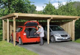 carport en bois deux voitures