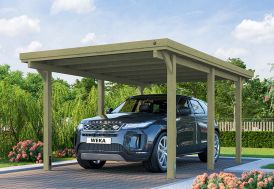 Carport simple en bois de pin traité Weka