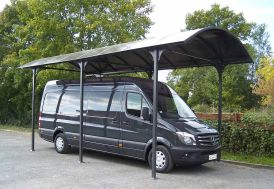 Carport camping-car aluminium et polycarbonate 7,60 x 3,62 m