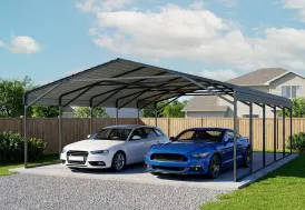 Carport double en acier galvanisé Westmann Copenhagen L