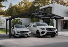 Carport double en aluminium et polycarbonate Sydney
