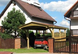 Carport en Épicéa Traité et Lamellé Collé 361x606x299cm Nevada