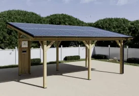 Carport solaire 2 voitures 20 m² 12 panneaux photovoltaïques 6 kwc Habrita