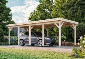 Carport simple toit plat en bois brut Palmako Karl 23,1 m²
