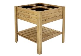 Carré potager en bois autoclave sur pieds 80 x 80 cm Ekju 253394-02