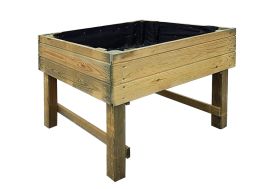 Carré Potager en Bois pour Enfant 60 x 50 x 50,5 cm 4 pieds burger