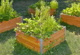 Carré potager en bois Douglas 100 x 95 cm 420 L Mon Petit Potager