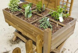 Carré potager en bois avec composteur Keyhole pour 2-3 Pers. - Gamm vert