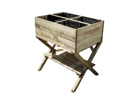 Carré potager sur pieds en bois de pin