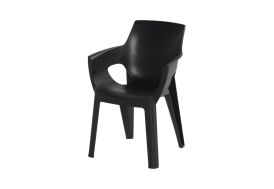 Chaise de jardin en résine Hartman Ivy noir