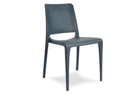 Chaise de jardin en plastique renforcé gris anthracite