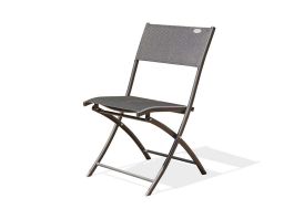 Chaise de Jardin Pliante Aluminium et Textilène Anthracite