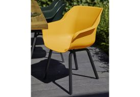 Chaise de jardin résine et aluminium Hartman Sophie Element Armchair orange