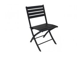 Chaise de Jardin Pliante en Aluminium Marius Noir