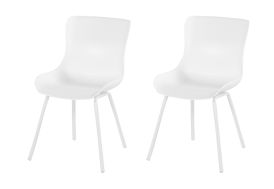 lot de chaises de jardin pour terrasse en blanc