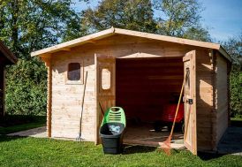 Cabane de jardin étroite, en bois de sapin, 770x540x1420mm