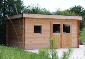 Chalet de jardin toit plat
