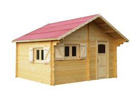 Abri de jardin en bois d’épicéa brut 60 mm 24,96 m² chalet de jardin en bois Habrita