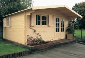 chalet en bois chamonix superficie 12 m2 et madriers 40 mm