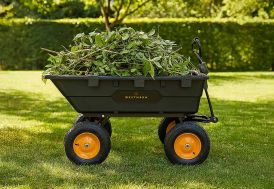 Chariot de jardin 4 roues avec benne basculante Westmann