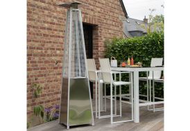 Parasol chauffant en inox chauffage extérieur gaz