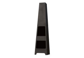 cheminée d'extérieur design en acier noire