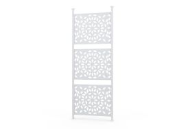 Lot de 3 claustras en acier pour carport Libeccio – blanc