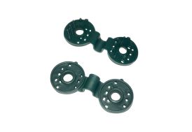 Clips de fixation en PVC vert pour brise-vue en toile tressée France Green