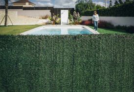 Clôture en gazon artificiel pour jardin