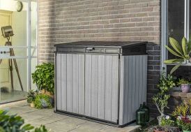 Coffre de rangement extérieur en résine Brossium 1150 L gris
