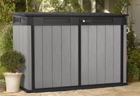 YITAHOME 460L Coffre de Jardin Exterieur Grande, Coffre de Rangement  Exterieur Etanche, Boîte Coffres Rangement Extérieur en Resine avec  Poignées Latérales pour Terrasse Balcon, Gris Foncé : : Jardin