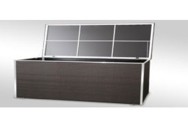 Coffre de Rangement en Resine Tressée 115x60x60cm (l,l,h)