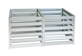 Composteur de jardin en acier galvanisé 1400 L - M800 A Timbela