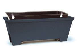 contre-bac en PEHD recyclé noir pour balconnière sur rambarde PAPI