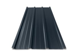 Couverture bac acier galvanisé gris anthracite pour carport 3 voitures 10 poteaux CPBF