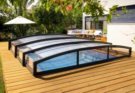 Abri de piscine Majorca en aluminium et polycarbonate 6,7 x 4,5 m Canopia by Palram