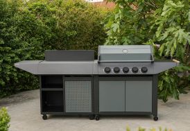 Barbecue à gaz avec desserte en acier Cook'in Garden