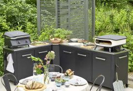Cuisine extérieure en acier et inox Cozze