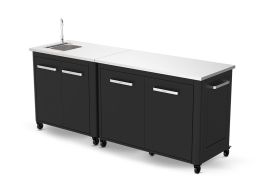 Cuisine extérieure en acier et inox Cozze