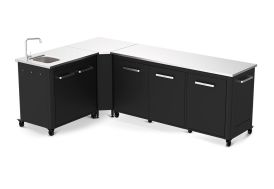 Cuisine extérieure en acier et inox Cozze