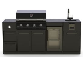 Cuisine extérieure inox noir barbecue gaz - Lite 400 Brabura