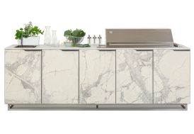 Cuisine d'extérieur CANA Style 5 Modules SILVER WHITE cana concept effet marbre 