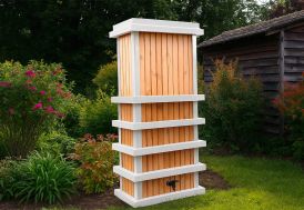 Récupérateur d’eau de pluie en bois et aluminium - 200 L Oasis Fabric Style