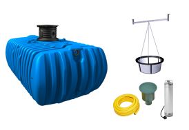 Kit cuve de récupération d'eau de pluie enterrée