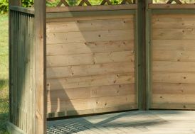 Demi-paroi pour kiosque hexagonal en bois autoclave Jagram