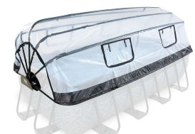  Dôme de protection pour piscine rectangulaire avec couverture en PVC