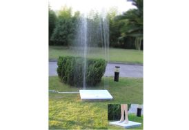 plateau douche de jardin rectangulaire à jets de 2,5 m de haut