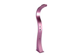 Douche de piscine en aluminium rose métallisé 2,28 m 37 litres
